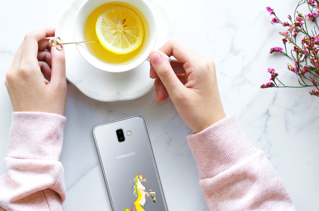 Samsung Galaxy J6 Plus (2018) Telefoonhoesje met Naam Horse Color