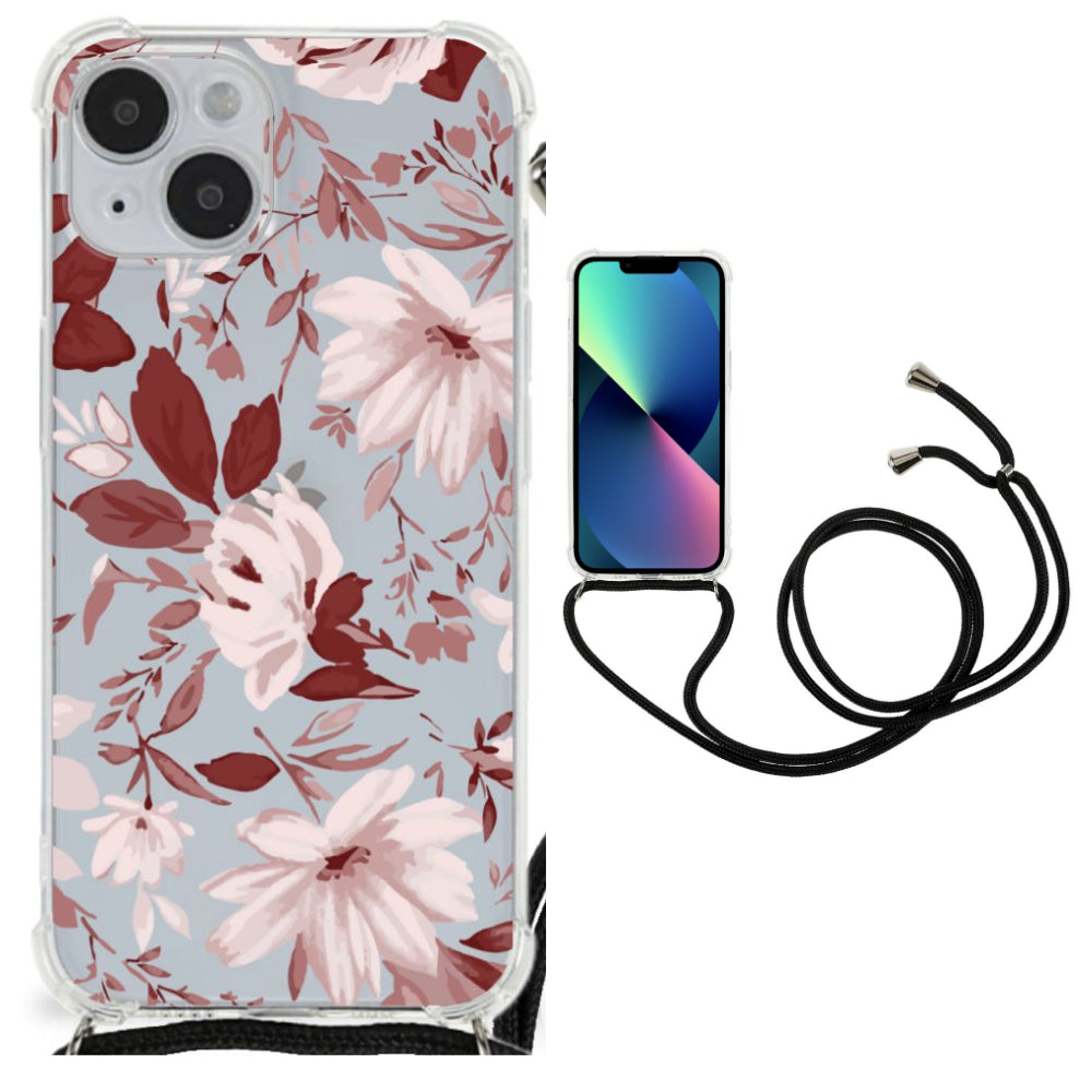 Back Cover iPhone 14 Plus Watercolor Flowers