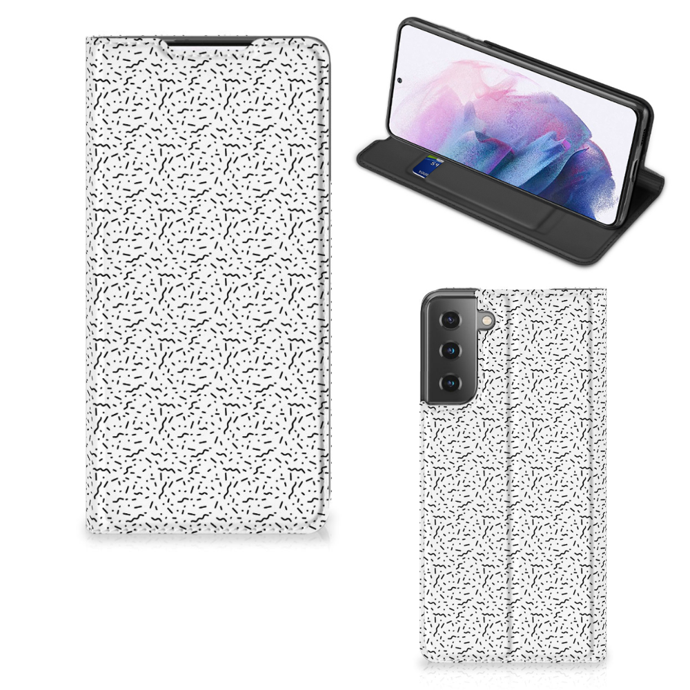 Samsung Galaxy S21 Plus Hoesje met Magneet Stripes Dots - B2C Telecom