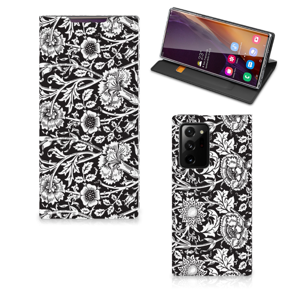 Samsung Galaxy Note 20 Ultra Smart Cover Black Flowers - B2C Telecom