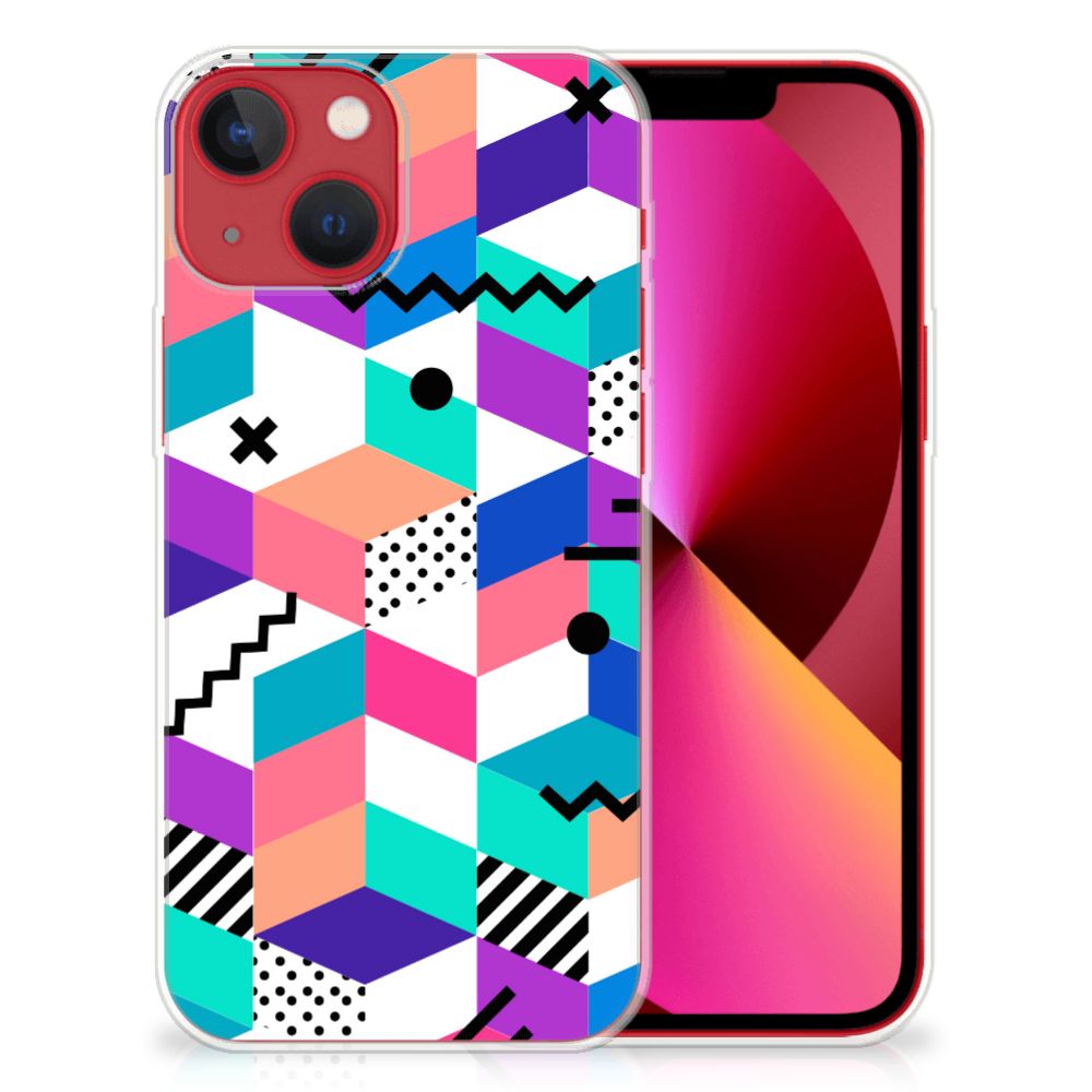 Apple iPhone 13 TPU Hoesje Blokken Kleurrijk B2C Telecom