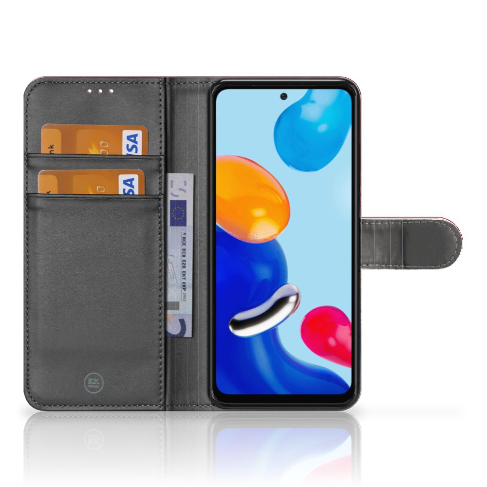 Xiaomi Redmi Note 11/11S Bookstyle Case Nederland met pasjeshouder en kleurrijk design.