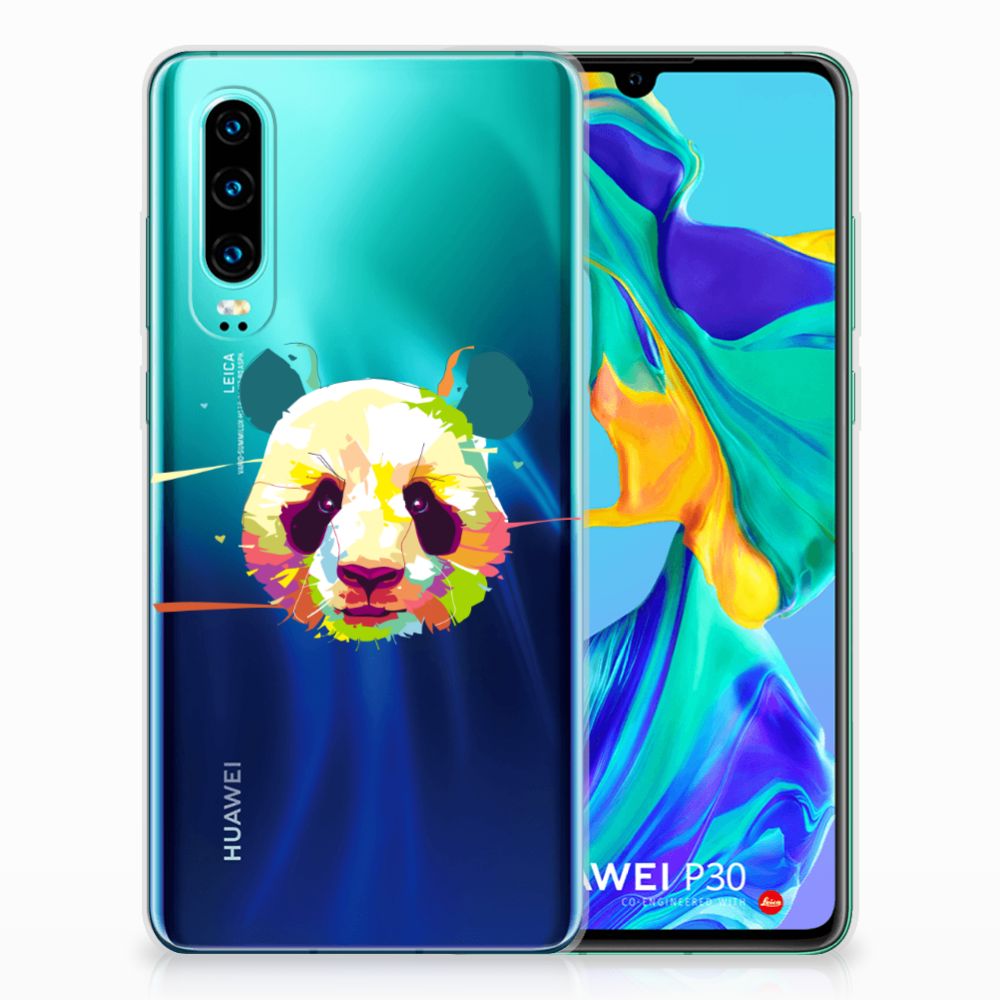 Huawei P30 Telefoonhoesje met Naam Panda Color