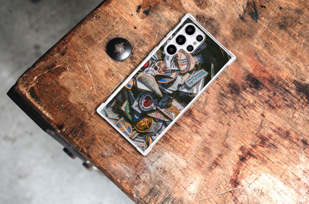Samsung Galaxy S22 Ultra Anti-shock Hoesje met foto Badges B2C Telecom