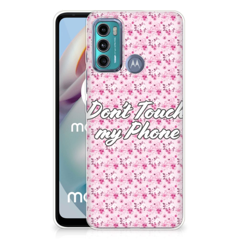 Motorola Moto G60 Silicone-hoesje Flowers Pink DTMP B2C Telecom