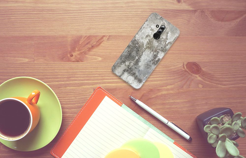Huawei Mate 20 Lite TPU Siliconen Hoesje Beton Print
