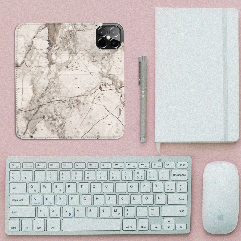 iPhone 12 Pro Max Standcase Marmer Beige - B2C Telecom