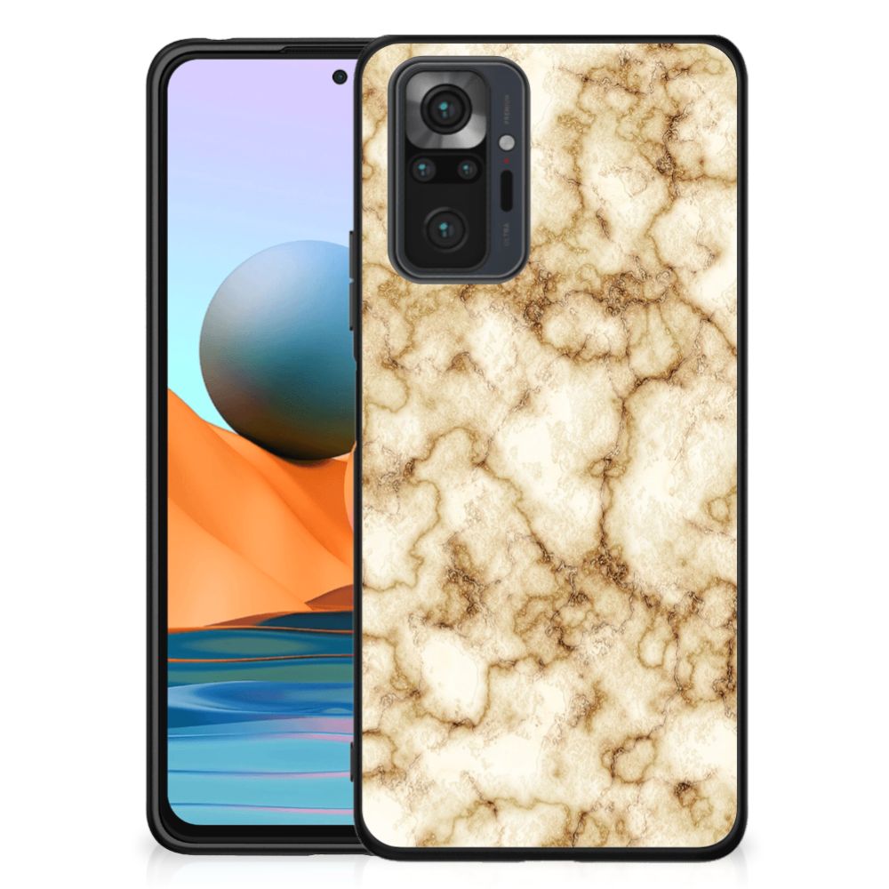 Xiaomi Redmi Note 10 Pro Marmeren Print Telefoonhoesje Marmer Goud