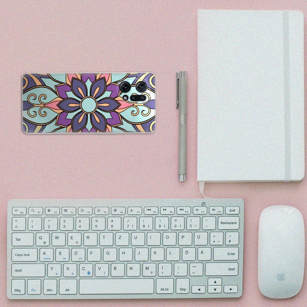 OPPO Find X5 TPU Case Purple Flower