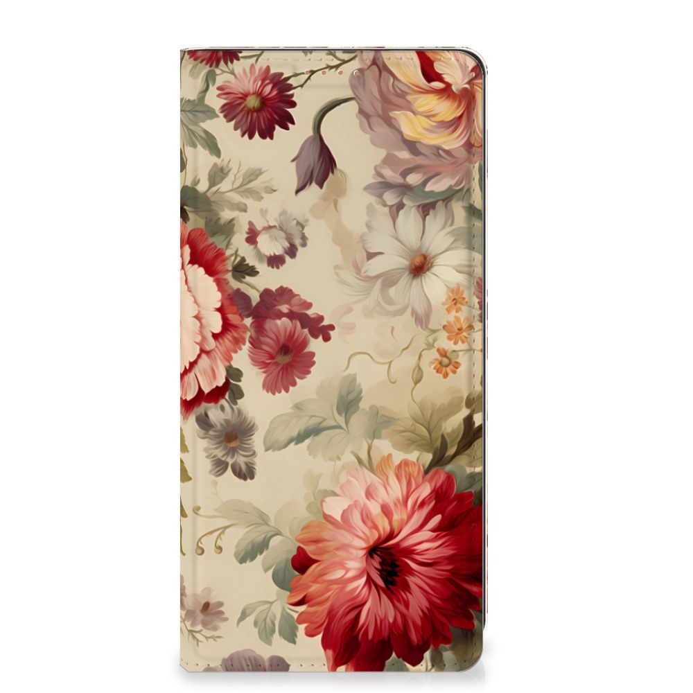 Smart Cover voor Motorola Moto G34 Bloemen