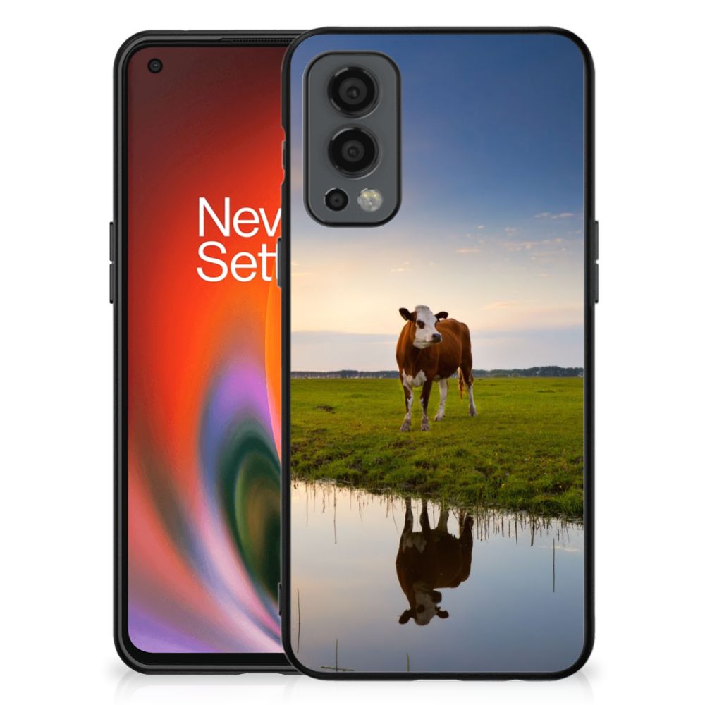 OnePlus Nord 2 Dierenprint Telefoonhoesje Koe