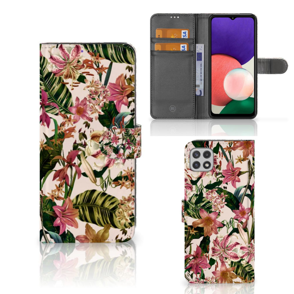 Samsung Galaxy A22 5G Hoesje Flowers