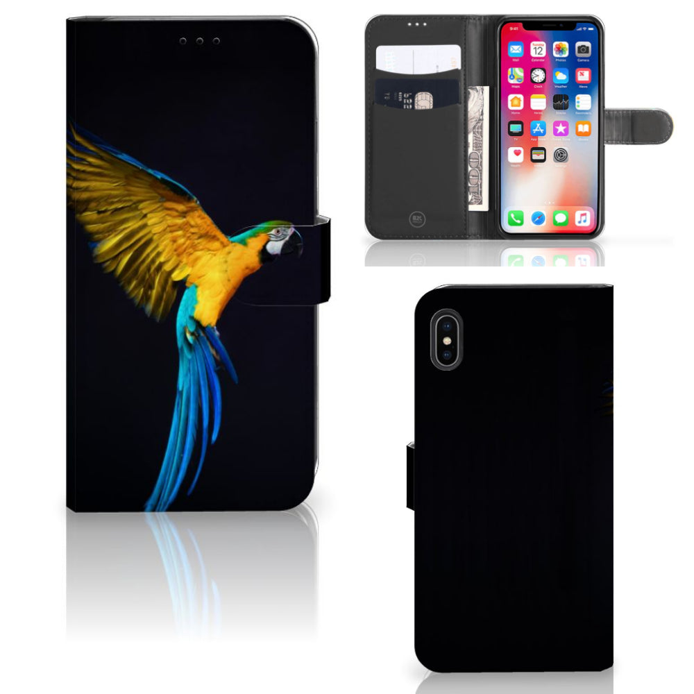 Apple iPhone Xs Max Telefoonhoesje met Pasjes Papegaai