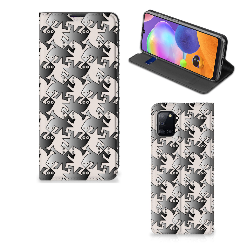 Samsung Galaxy A31 Hoesje maken Salamander Grey - B2C Telecom
