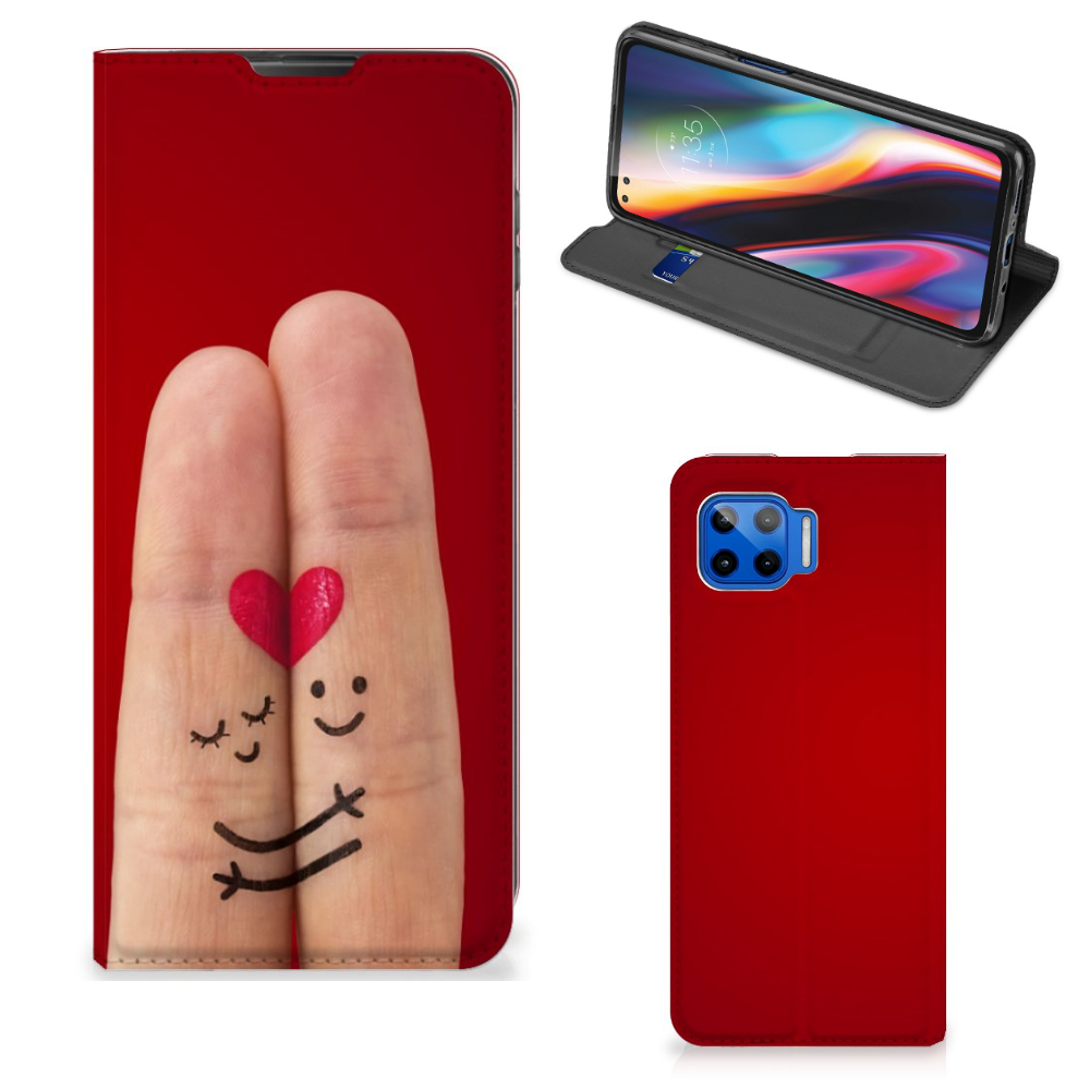 Motorola Moto G 5G Plus Hippe Standcase Liefde - Origineel Romantisch Cadeau - B2C Telecom
