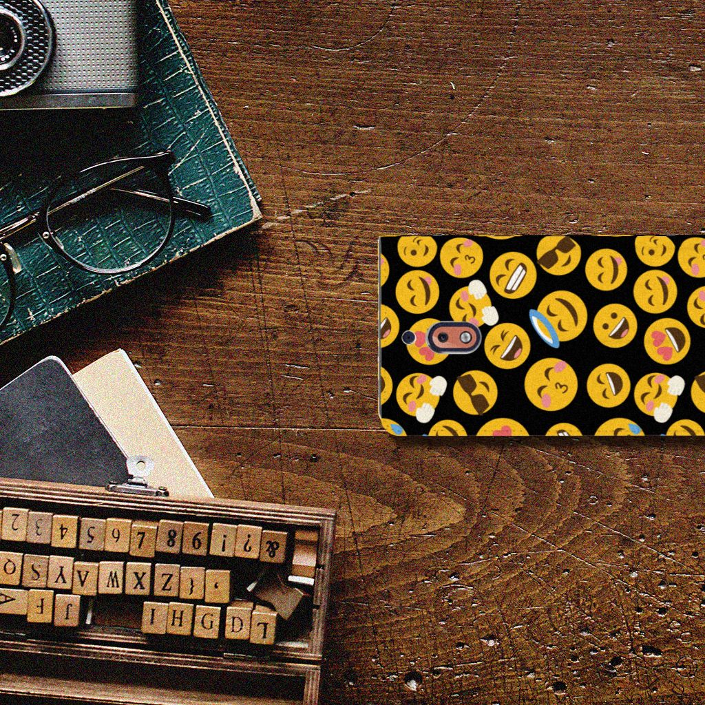 Nokia 2.1 2018 Hoesje met Magneet Emoji