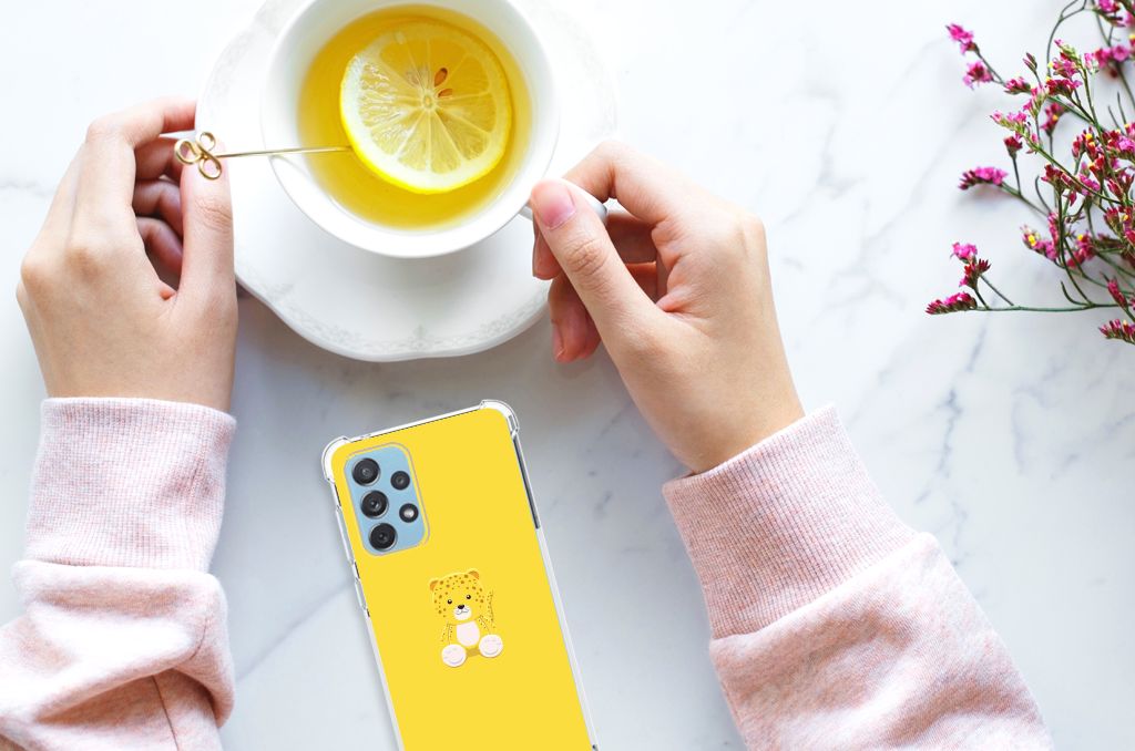 Samsung Galaxy A73 Stevig Bumper Hoesje Baby Leopard B2C Telecom