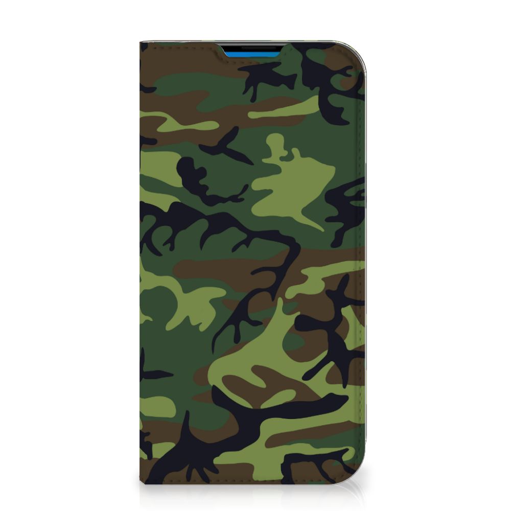 iPhone 14 Pro Max Hoesje met Magneet Army Dark - B2C Telecom