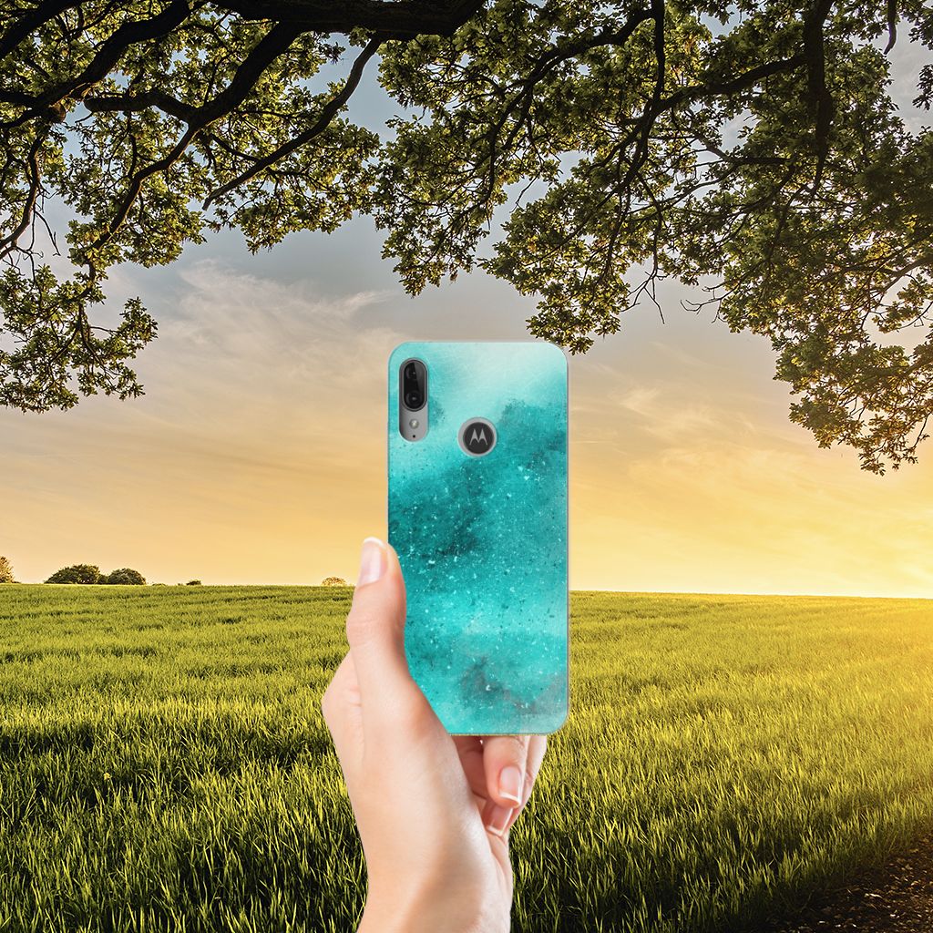 Hoesje maken Motorola Moto E6 Plus Painting Blue