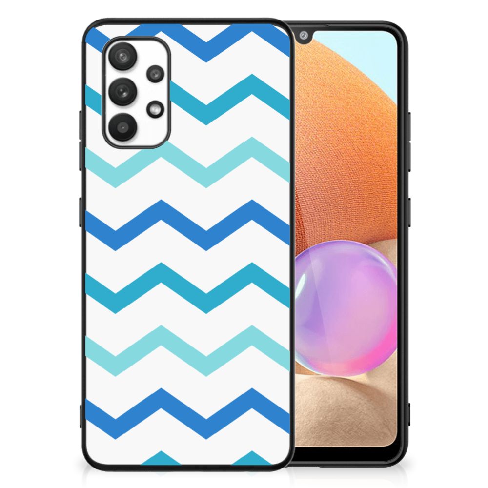 Samsung Galaxy A32 4G | A32 5G Enterprise Editie Back Case Zigzag Blauw B2C Telecom