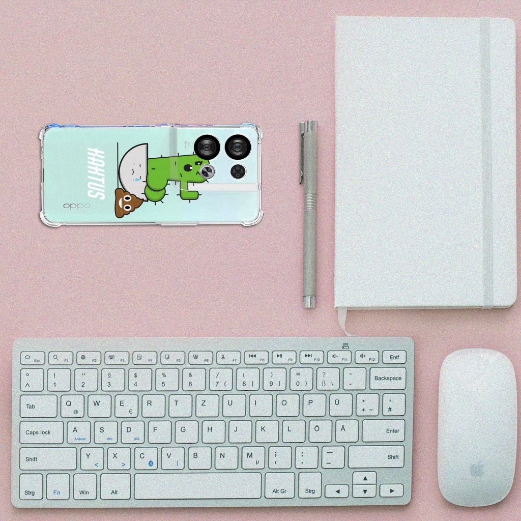 OPPO Reno8 Stevig Bumper Hoesje Cactus Poo B2C Telecom