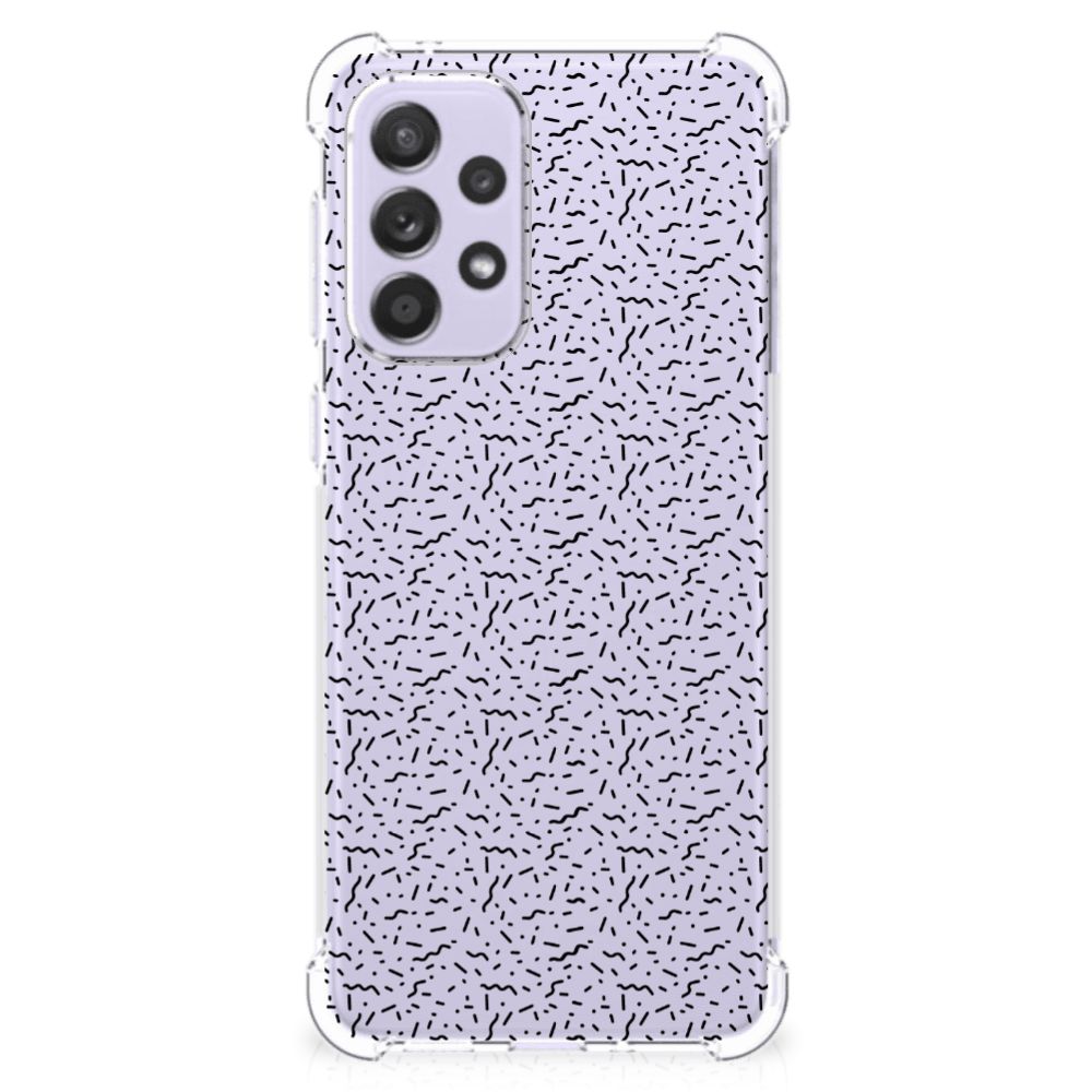 Samsung Galaxy A33 Doorzichtige Silicone Hoesje Stripes Dots B2C Telecom