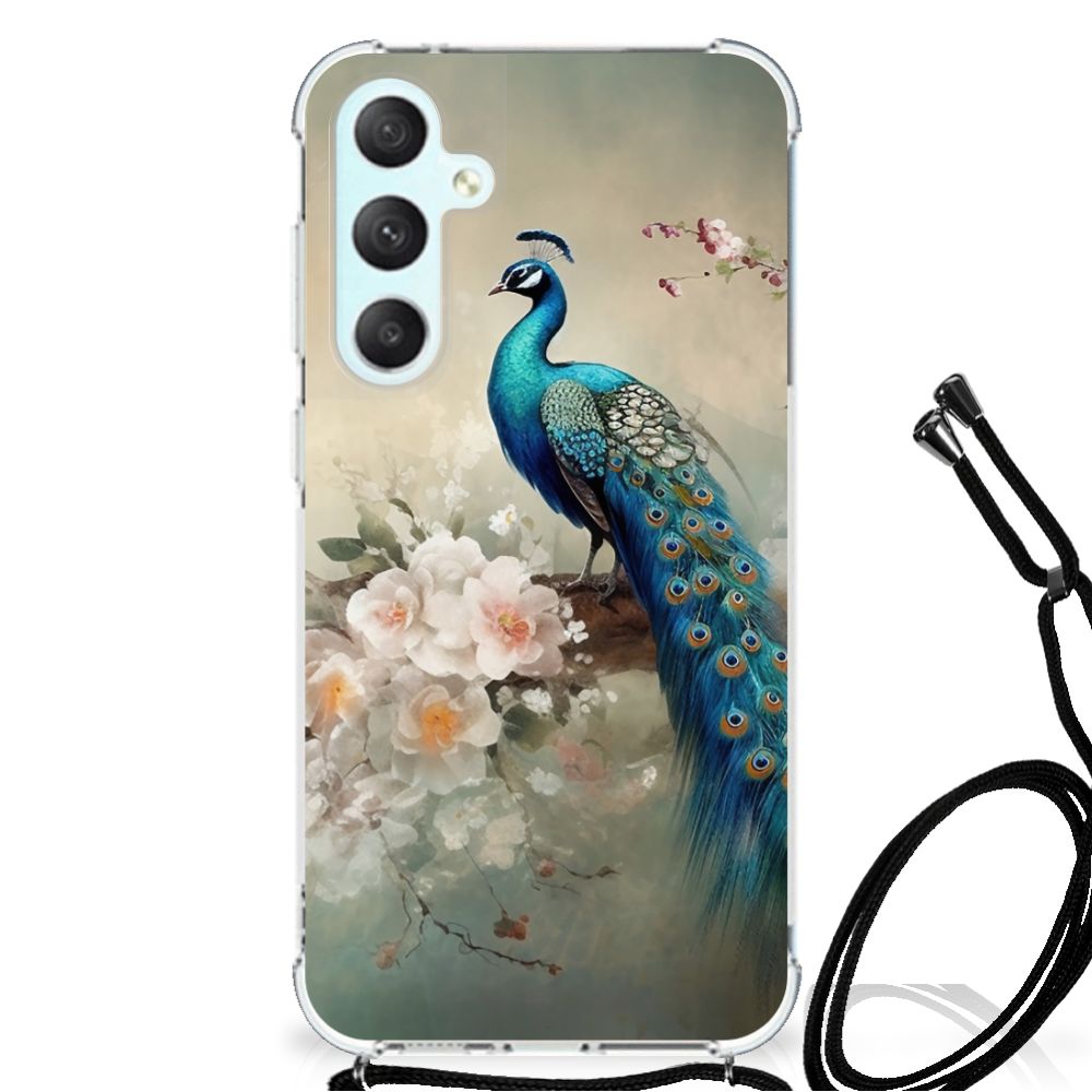 Case Anti-shock voor Samsung Galaxy S23 FE Vintage Pauwen B2C Telecom