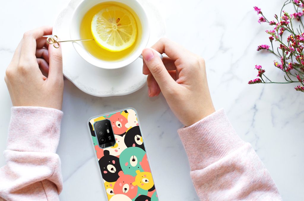 OPPO A94 5G | Reno5 Z Telefoonhoesje met Naam Bears B2C Telecom