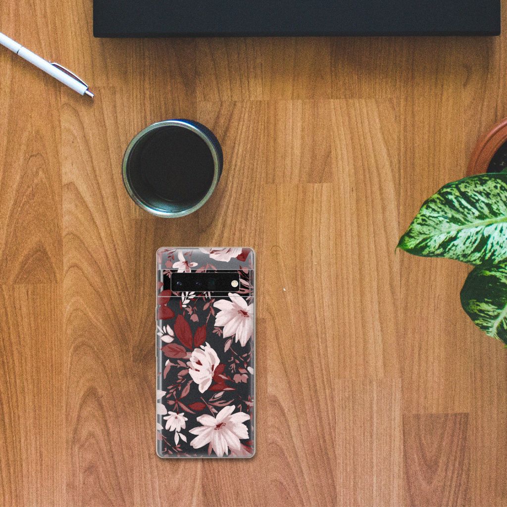 Hoesje maken Google Pixel 6 Pro Watercolor Flowers B2C Telecom