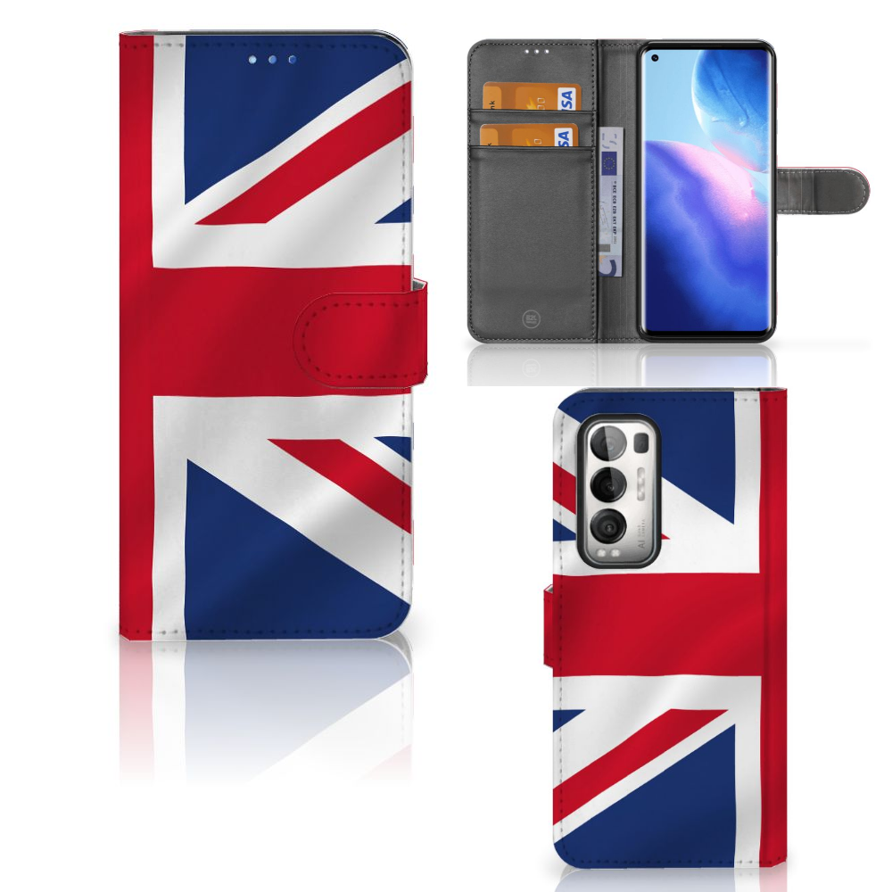 OPPO Find X3 Neo 5G Bookstyle Case Groot-Brittannië