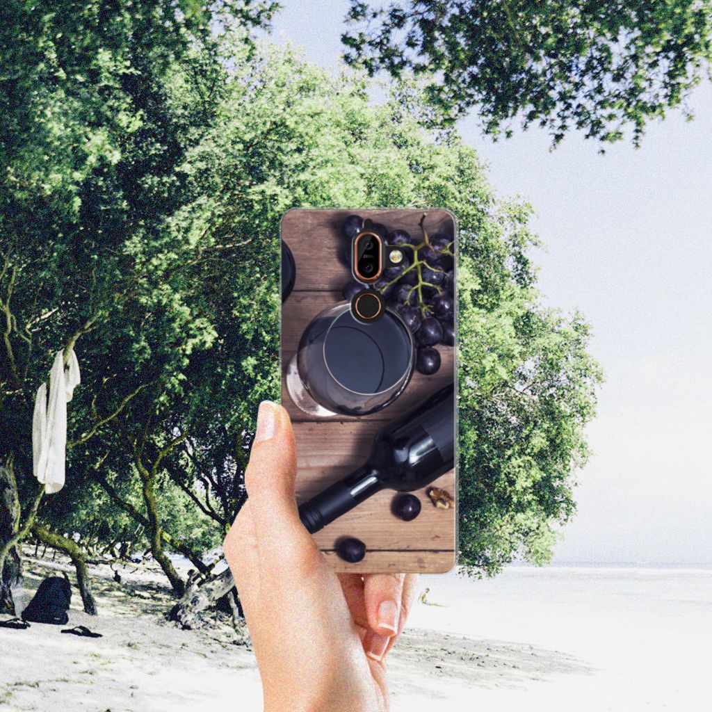 Nokia 7 Plus Siliconen Case Wijn