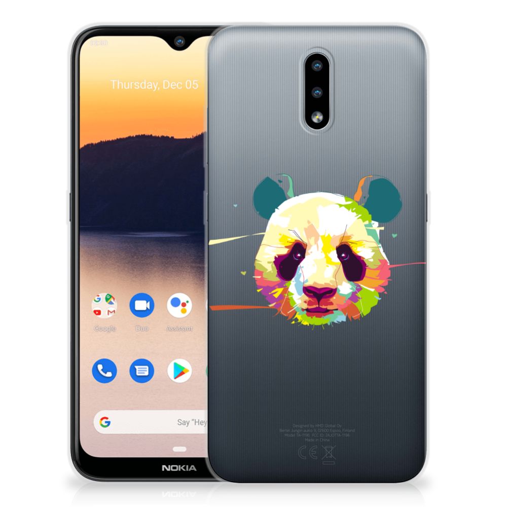Nokia 2.3 Telefoonhoesje met Naam Panda Color