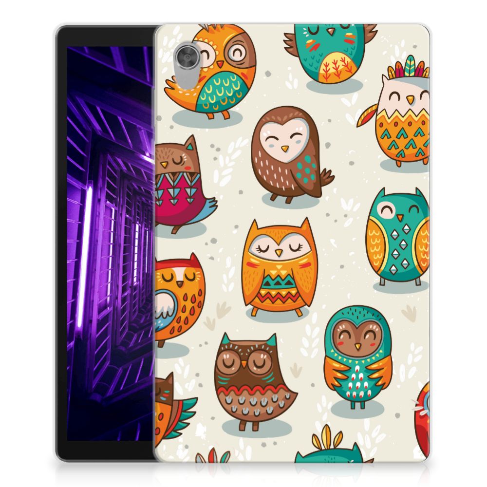 Lenovo Tab M10 HD (2de generatie) Back Case Vrolijke Uilen