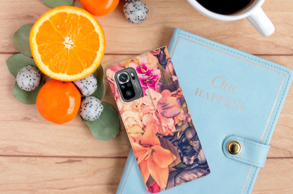 Xiaomi Redmi Note 10 4G | 10S | Poco M5s Smart Cover Bosje Bloemen - B2C Telecom