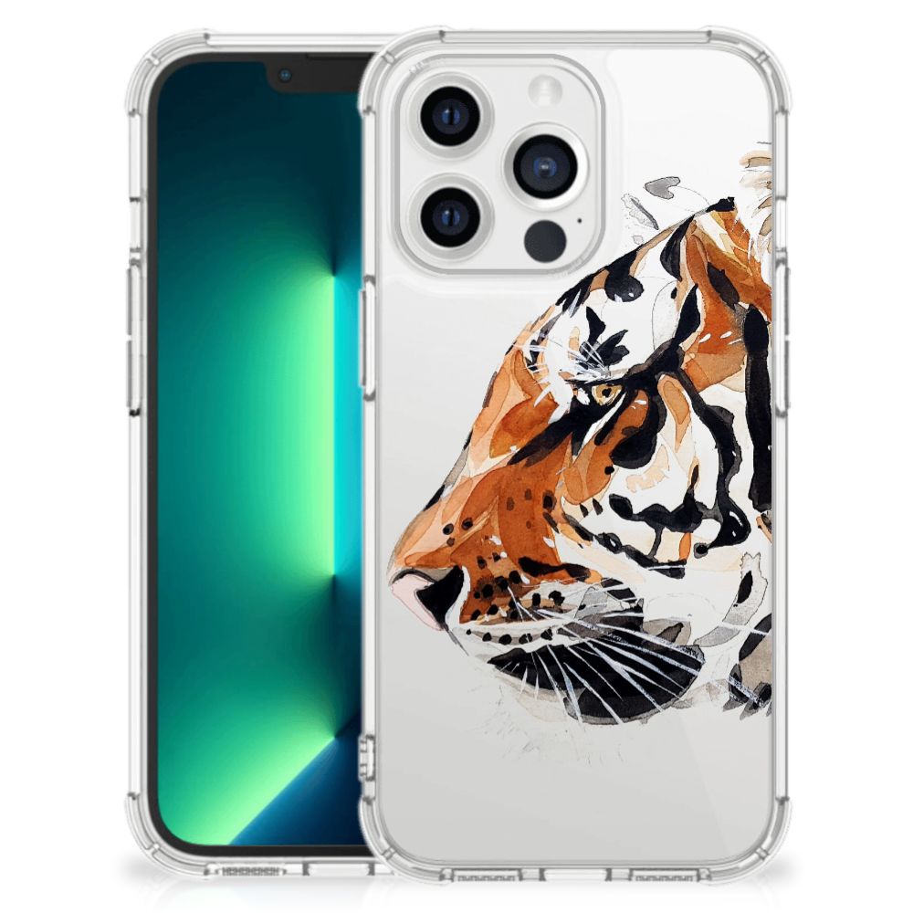 Back Cover iPhone 13 Pro Max Watercolor Tiger - B2C Telecom
