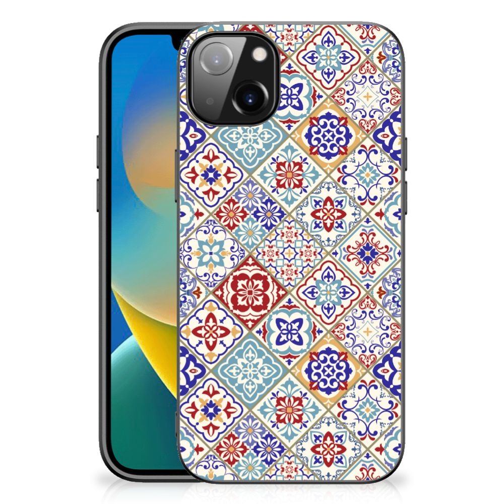 iPhone 14 Plus Marmeren Print Telefoonhoesje Tiles Color