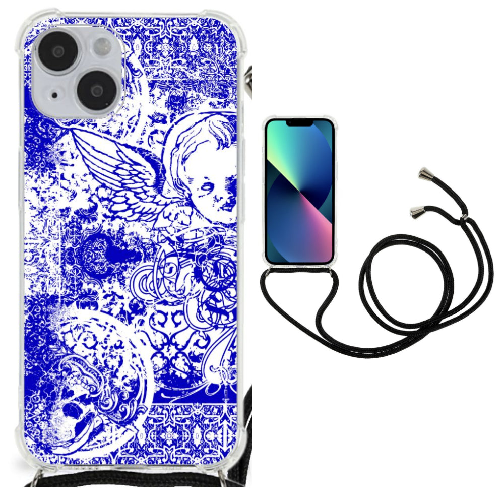Extreme Case iPhone 14 Plus Angel Skull Blauw