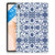 Samsung Galaxy Tab S7FE Siliconen Hoesje Flower Blue - B2C Telecom