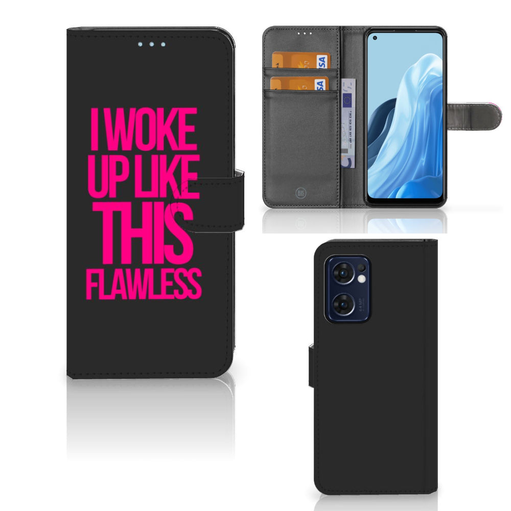 OPPO Find X5 Lite | Reno 7 5G Hoesje met naam Woke Up - Origineel Cadeau Zelf Maken