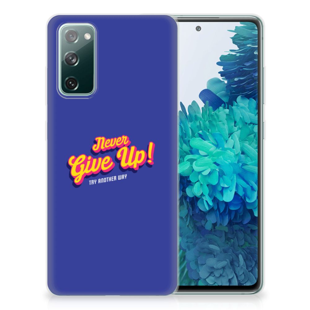 Samsung Galaxy S20 FE Siliconen hoesje met naam Never Give Up B2C Telecom