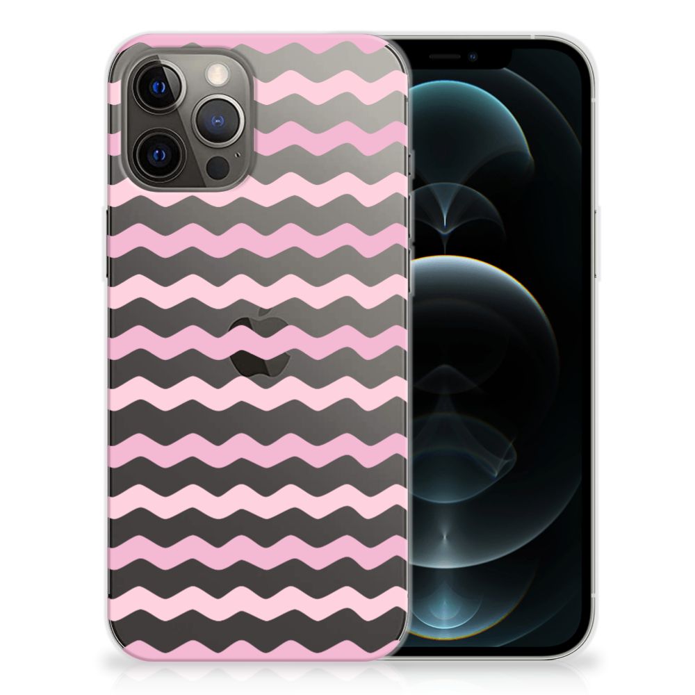 iPhone 12 Pro Max TPU bumper Waves Roze B2C Telecom