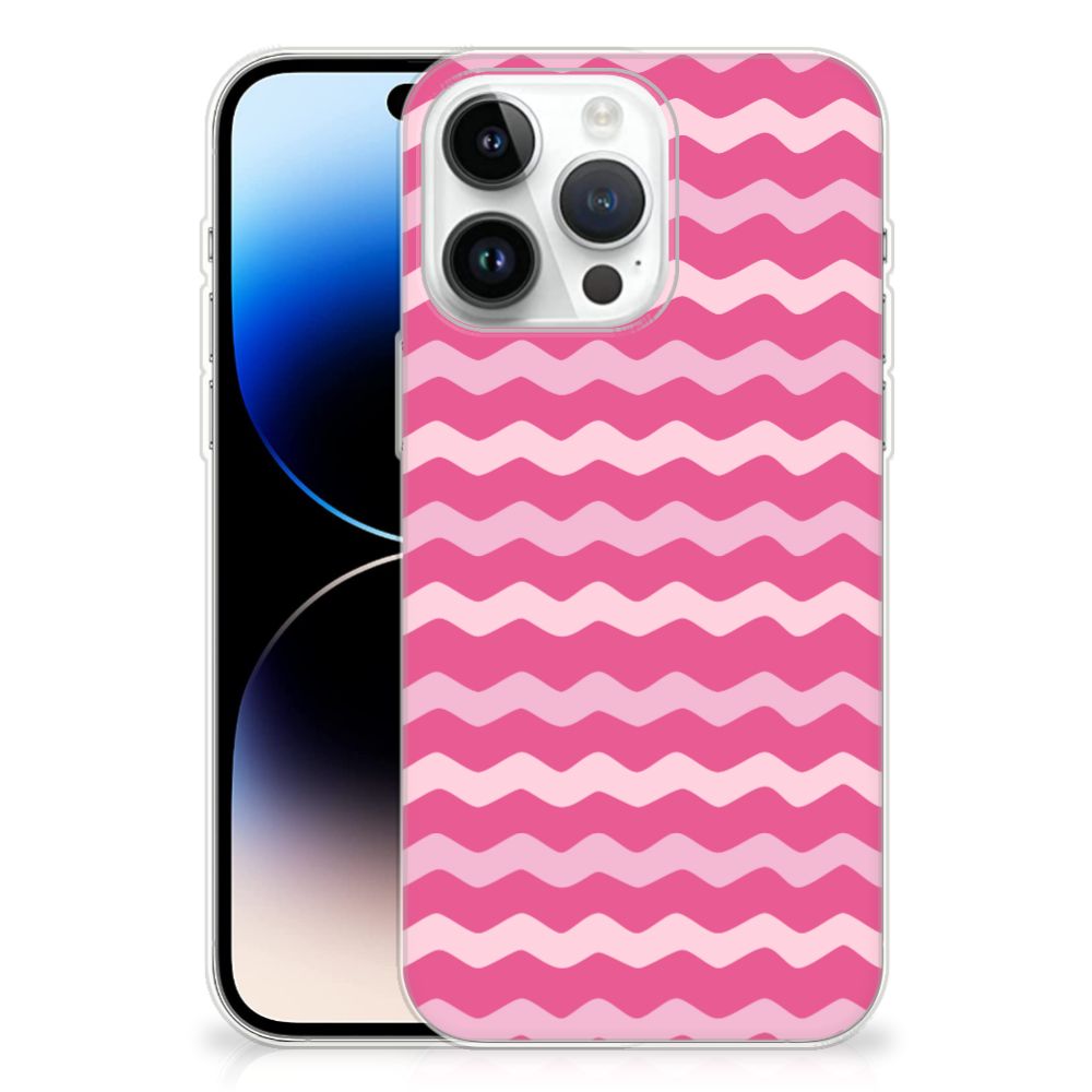 iPhone 14 Pro Max TPU bumper Waves Pink