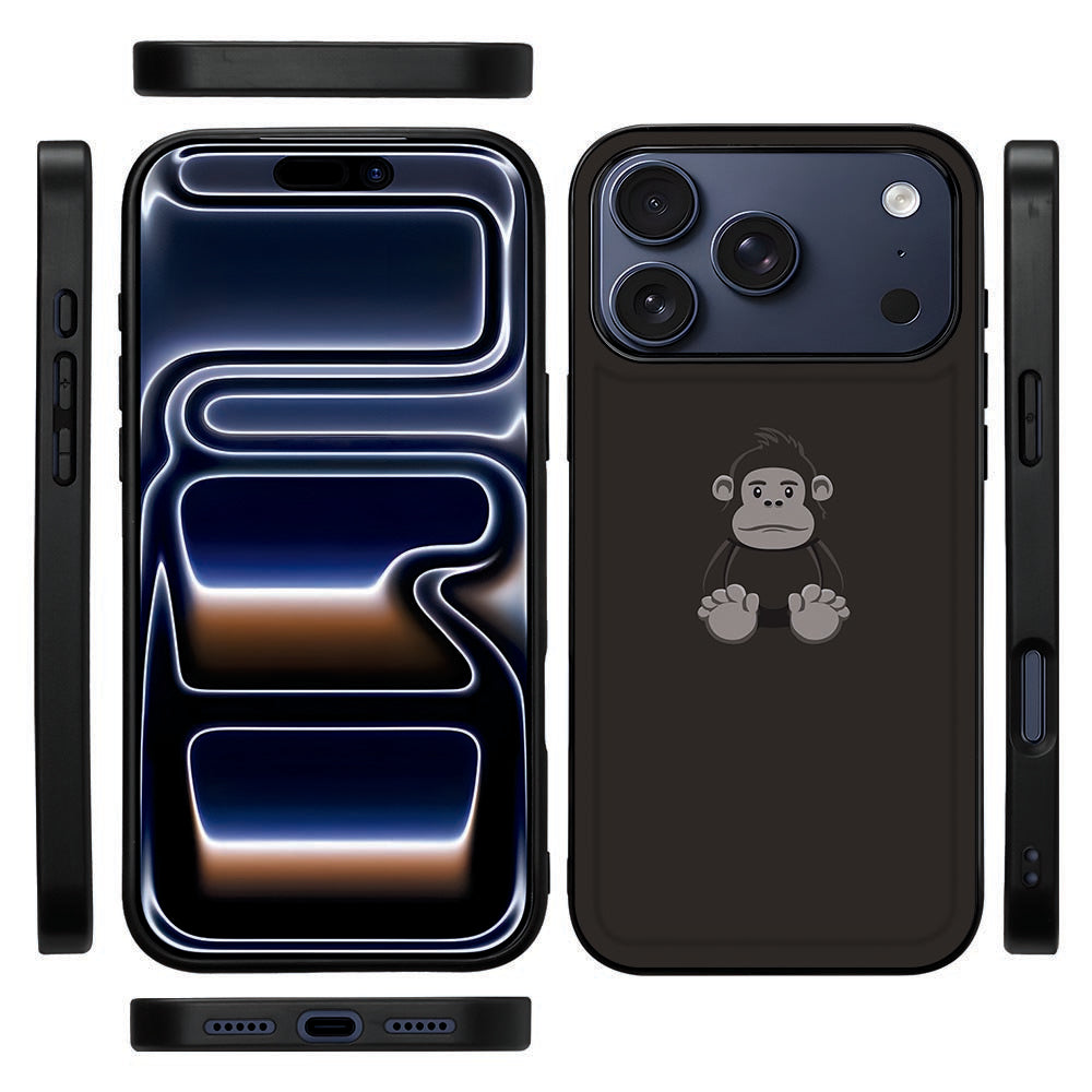Zwarte TPU-rand van de Gorilla backcover voor iPhone 18 Pro vanaf de zijkant