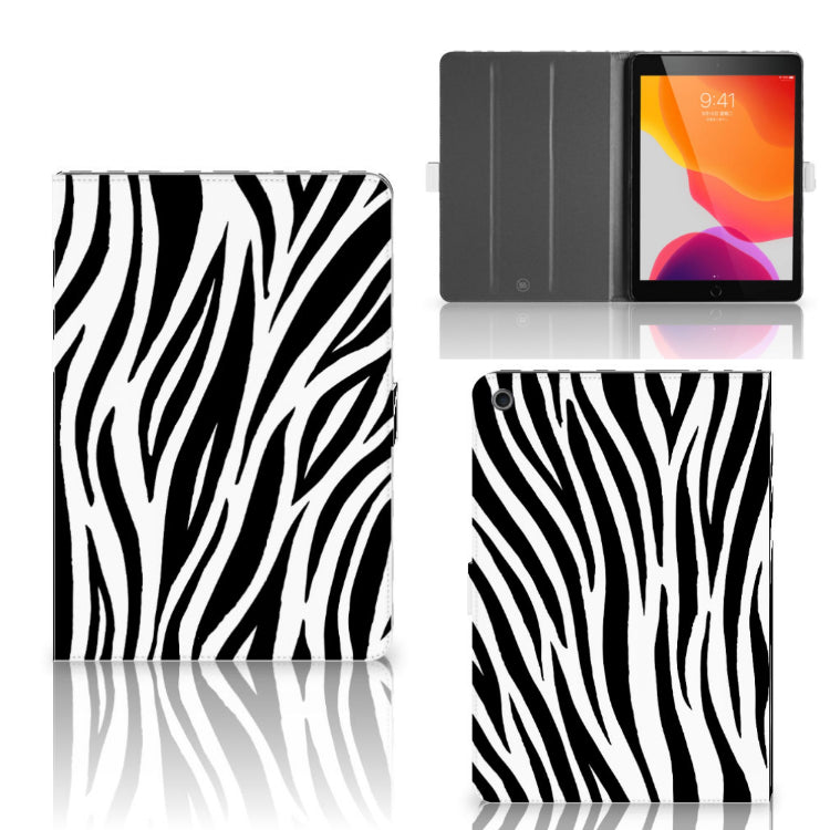 Flip Case Zebra - collage met voor-, achter- en binnenkant