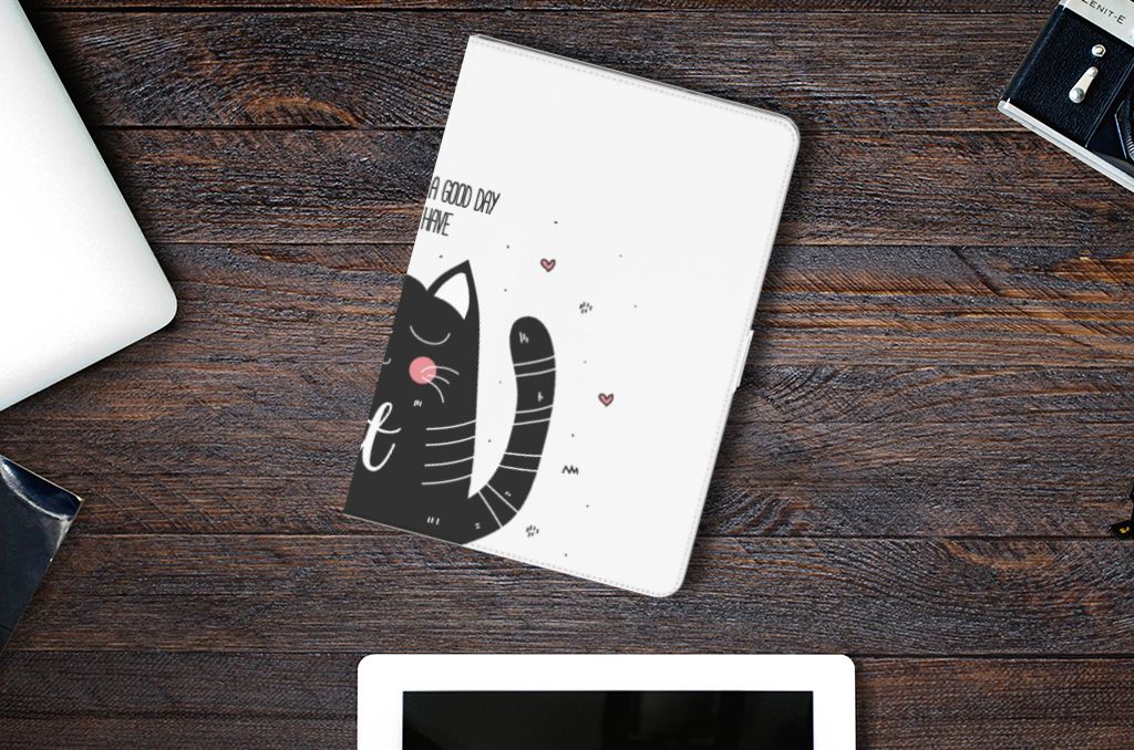 Hippe Tablet Hoes Cat Good Day - lifestylefoto
