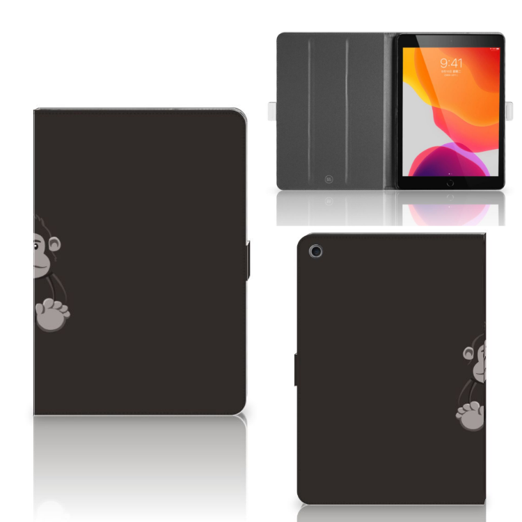 Hippe Tablet Hoes Gorilla - collage met voor-, achter- en binnenkant