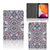 Leuk Tablet hoesje Flower Tiles - collage met voor-, achter- en binnenkant