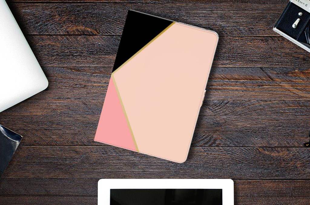 Tablet Beschermhoes Zwart Roze Vormen - lifestylefoto