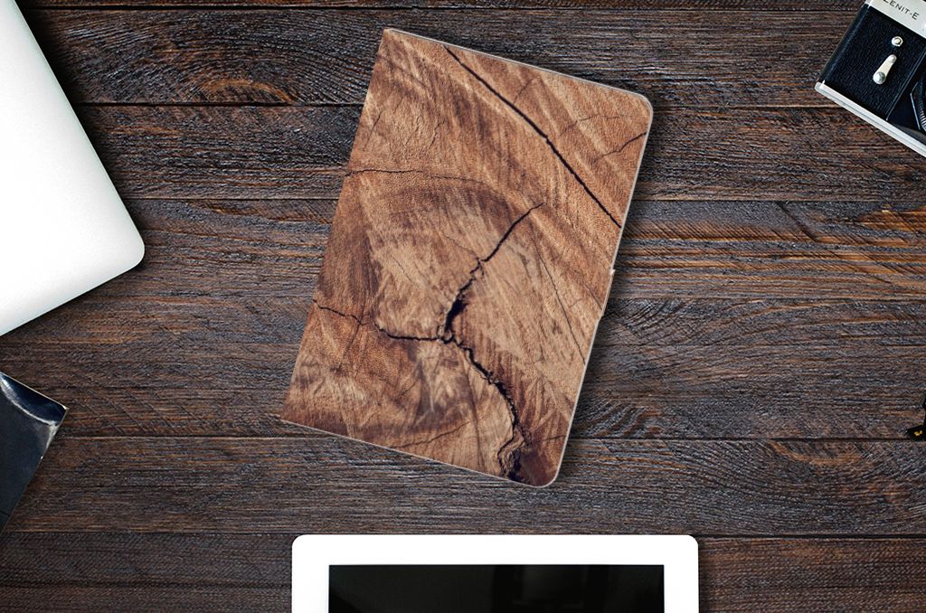 iPad 10.2 2019 iPad 10.2 2020 10.2 2021 Tablet Book Cover Tree Trunk bovenaanzicht