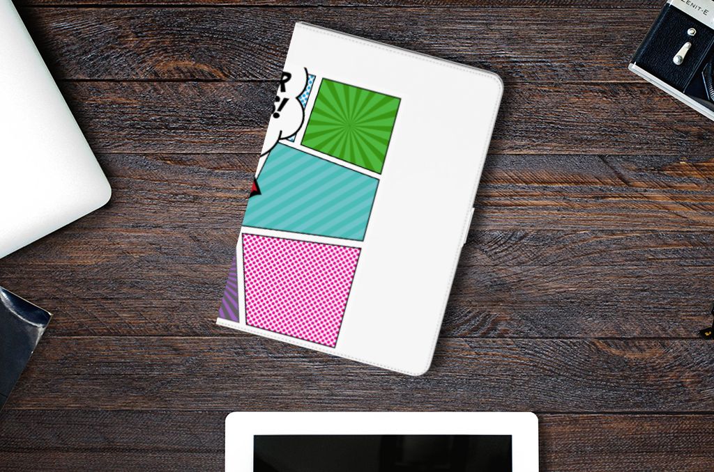 Tablet Hoes met standaard Popart Princess - lifestylefoto